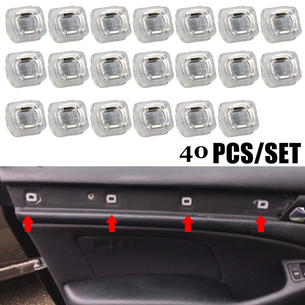 40Pcs Car Door Interior Dashboard Dash Trim Moulding Clips Suit For BMW 3 Series E46 E90 E91 E92 E93 X5 E53 Auto Retainers Grommets