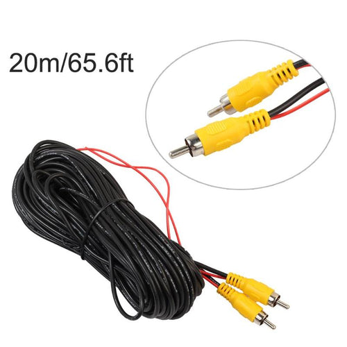 Reverse Rear View Parking Camera Extension 20M RCA Wire Audio Converter Cable Video CableReverse Rear View Parking Camera Extension 20M RCA Wire Audio Converter Cable Video Cable