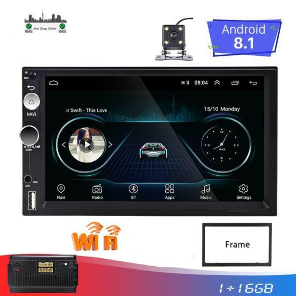 2 DIN Car Radio 7" Android Car Audio Multimedia Bluetooth Car Stereo + Rear View Camera