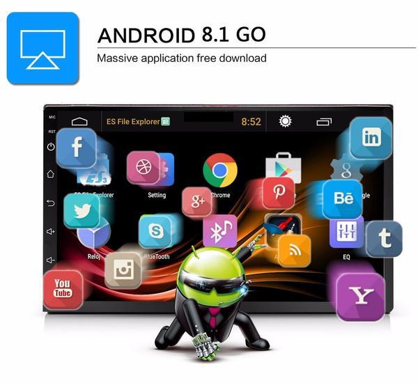 **SPECIAL!** Android 8.1 Car Stereo 2 DIN 7” + Compatible with NISSAN Harness, GPS Navigation, Bluetooth, USB