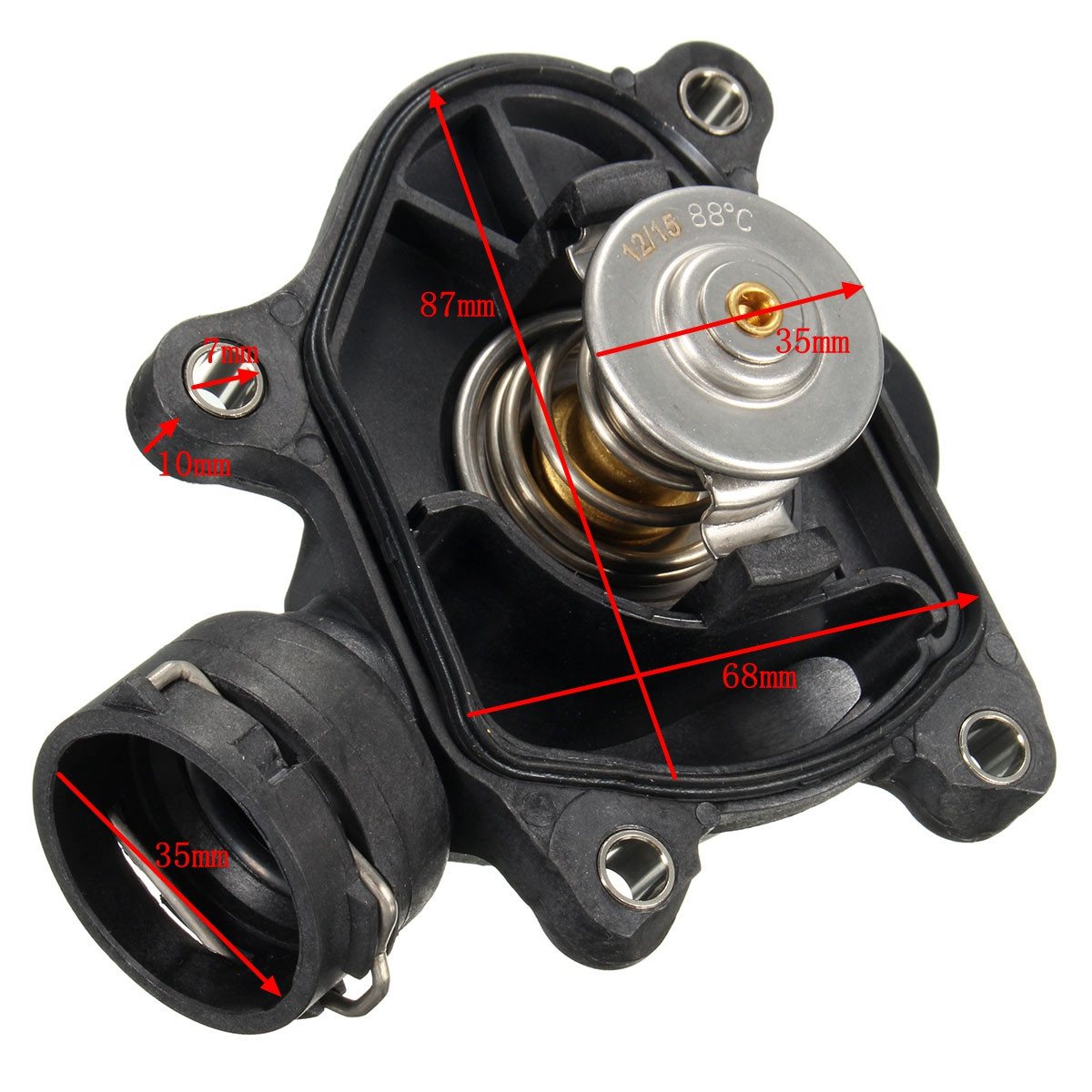 METZGER Thermostat With Housing For BMW 3, 5 Series X5 X6 E90 E60 E70 30d 35d 318d 320d 325d 330d 335d 520d 530d 11517787113