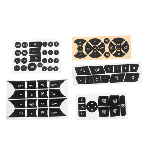 Car Button Repair Steering AC Door Lock Window Decals Stickers For Mercedes Benz 2007-2014