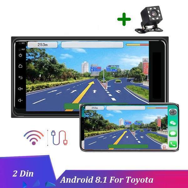 **Special** Toyota size Android 8.1 Car Multimedia Car Stereo + 8IR Rear View Camera, GPS Bluetooth AUX USB Car Audio