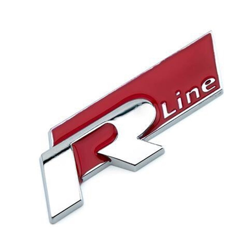 Rline Sticker Emblem R line Badge for Volkswagen VW GOLF GTI Beetle Polo CC Passat