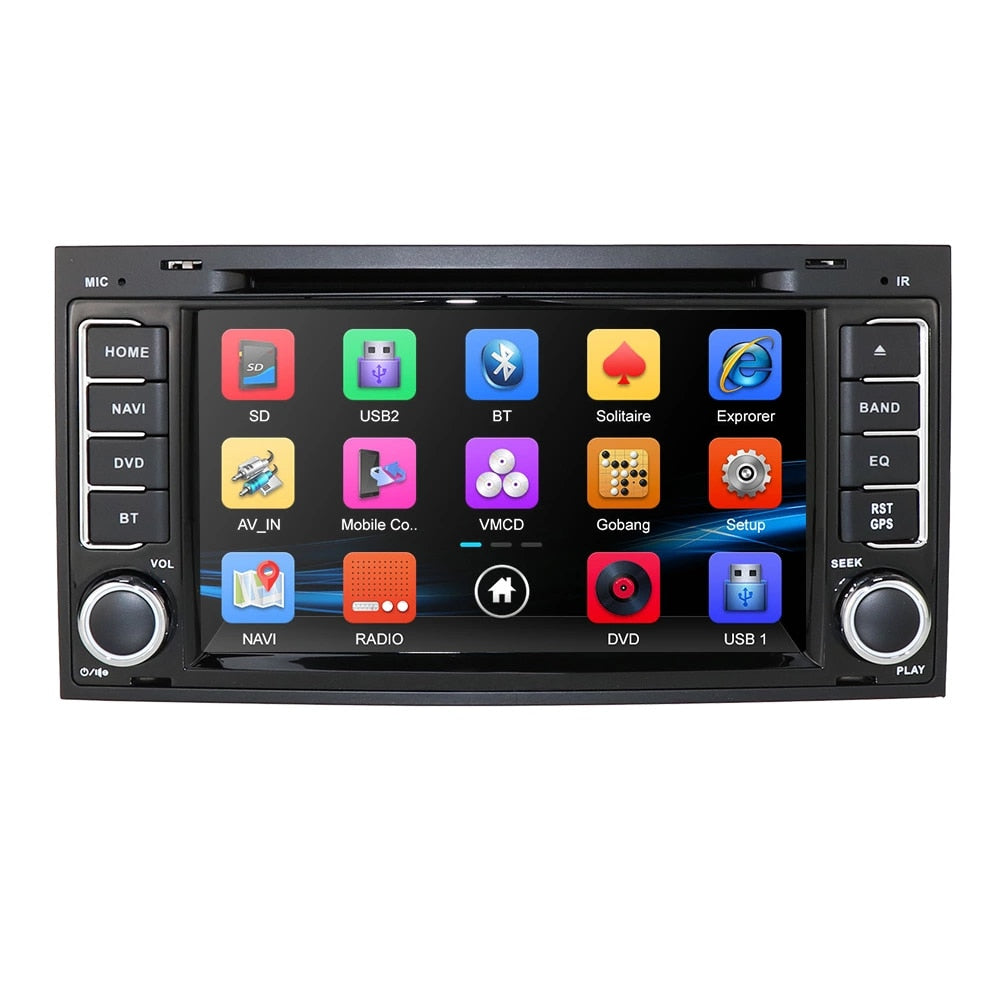 Car Monitor DVD Multimedia Player compatible with Volkswagen Touareg T5 Multivan car DVD player GPS navigation Radio Stereo TV SWC  BT