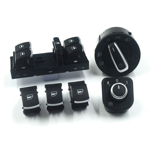 Rear Mirror Headlight Switch For VW Jetta Golf 5 6 Golf GTI 6 PCS / Set