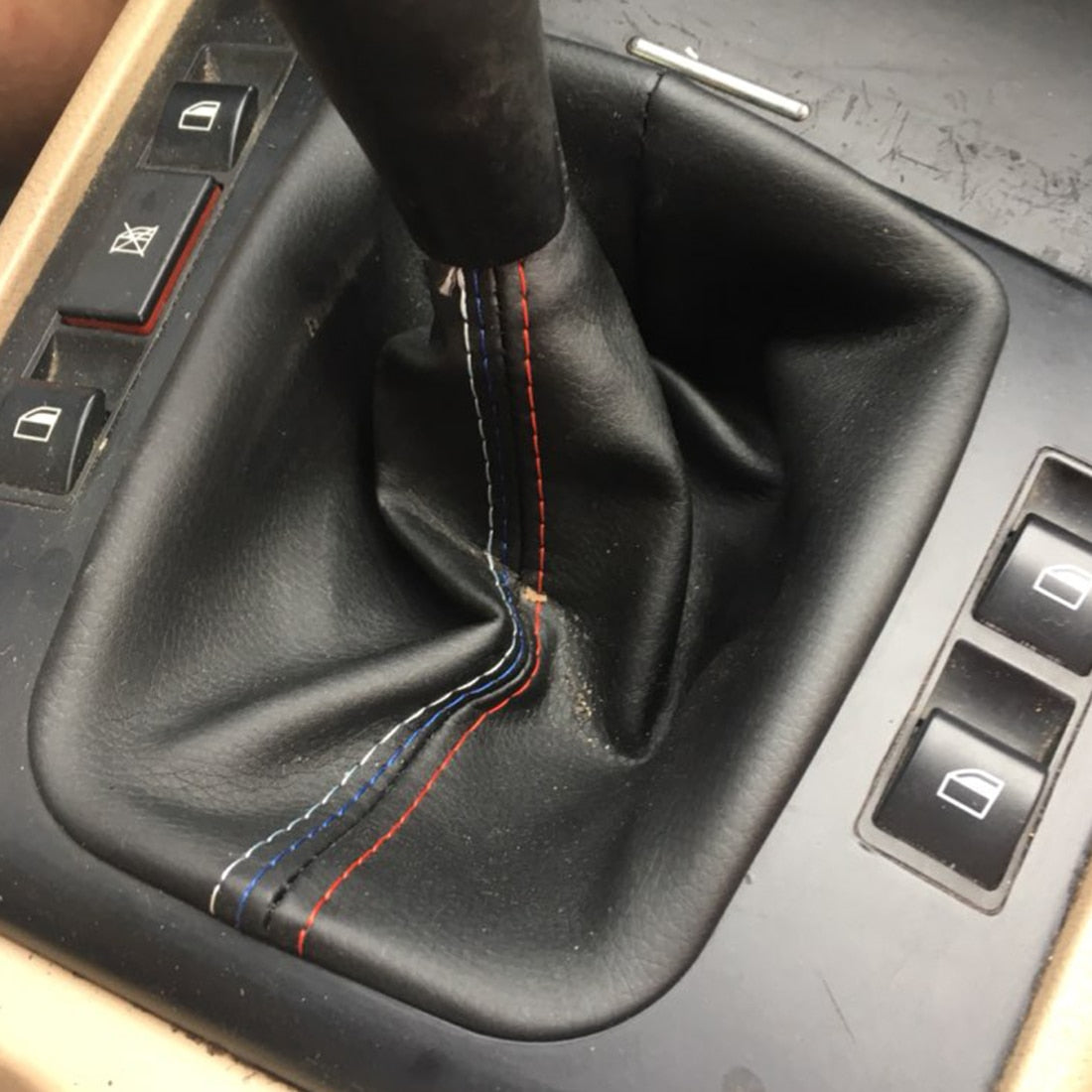 Gear Shift Collar Leather Handbrake Boot Cover Case For BMW E46, E30, E34, E36, E46, Z3