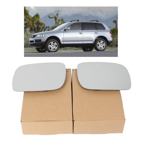 RIGHT + LEFT Heated Door Wing Mirror Glass Fit For VW Touareg 2003-2006 High Quality