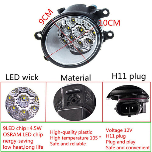 Super Bright Fog Light For Toyota Corolla Avensis Camry Ractis Verso RAV 4 2003-2014