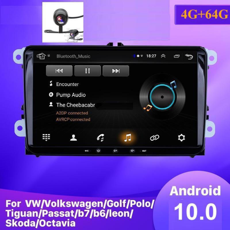 4G + 64G Suitable for VW Android 10.0 Stereo Head Unit 9” Supports Apple CarPlay/ Android Auto + Reverse Camera suit for VW Golf 5 6 Skoda Passat