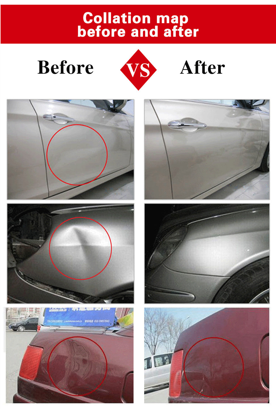 Automotive Paintless Dent Repair Removal Tools Puller Kits Hail Repair Tools PDR Hooks Rods Wedge Pump Tap Down Pen