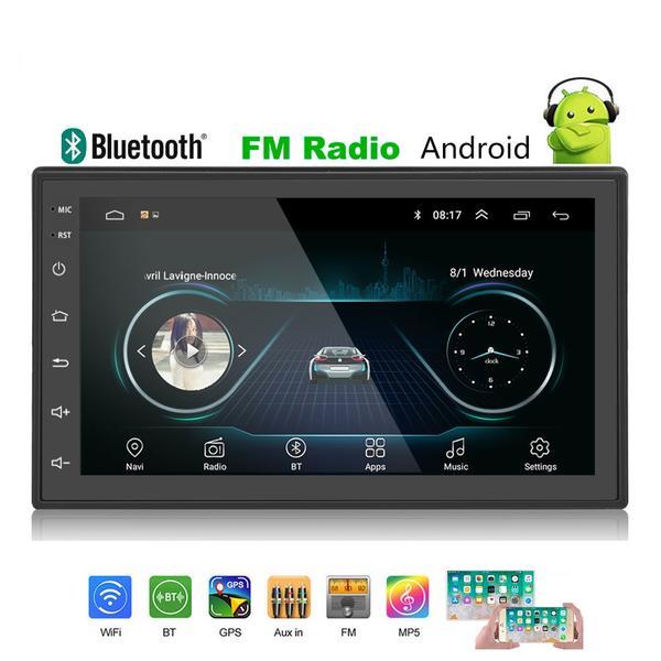 2 DIN Android 8.1 Car Stereo GPS Navigation 7'' MP5 Player Bluetooth WIFI FM AM Audio Radio
