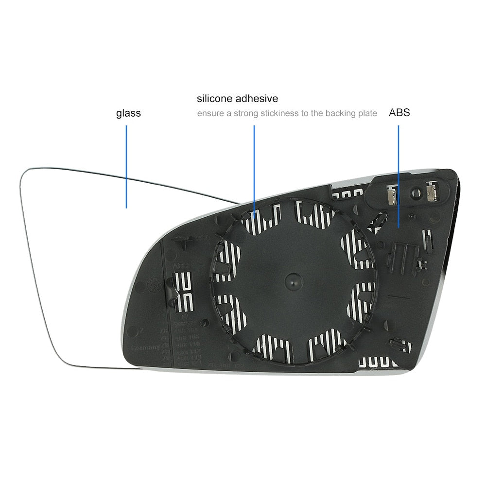 Right Side Mirror Glass Suitable for Audi A3 A4 A6 2001-2008