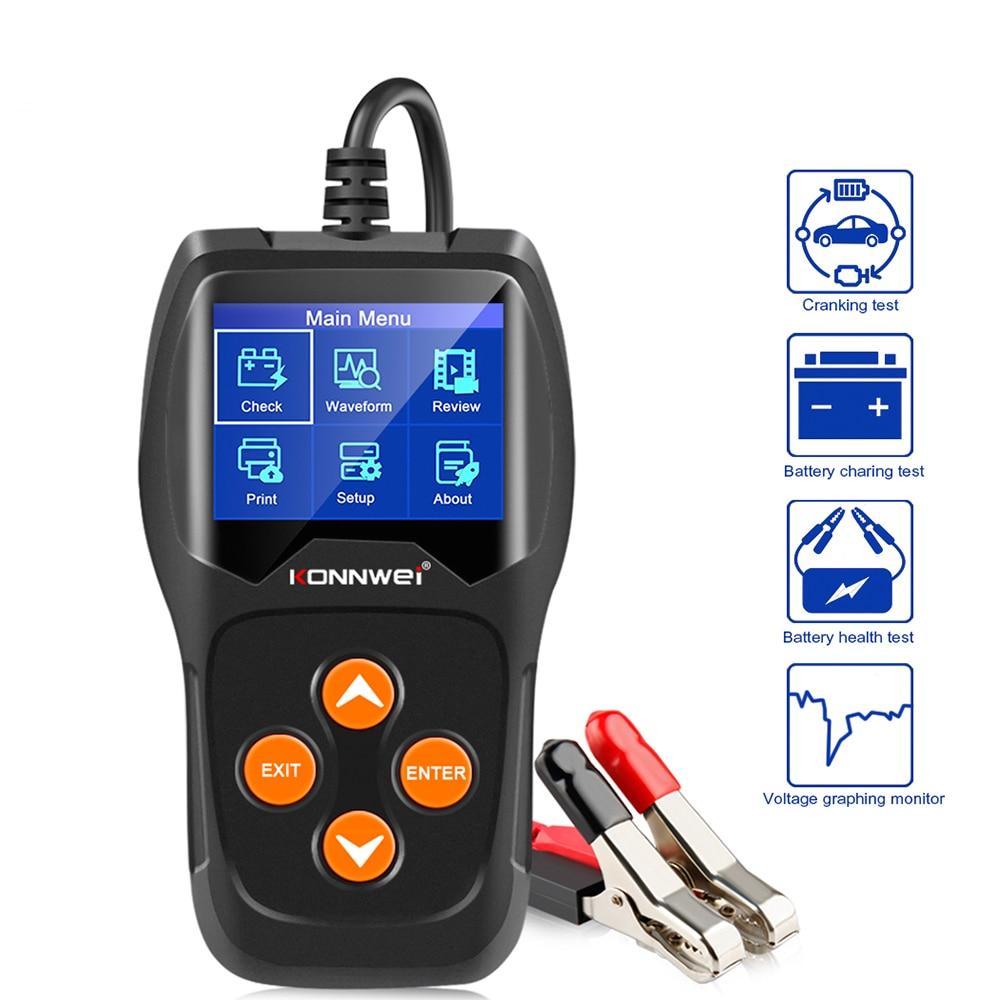 Car Battery Tester 12V 100 to 2000CCA 12 Volts Battery tools for the Car Quick Cranking Charging Diagnostic