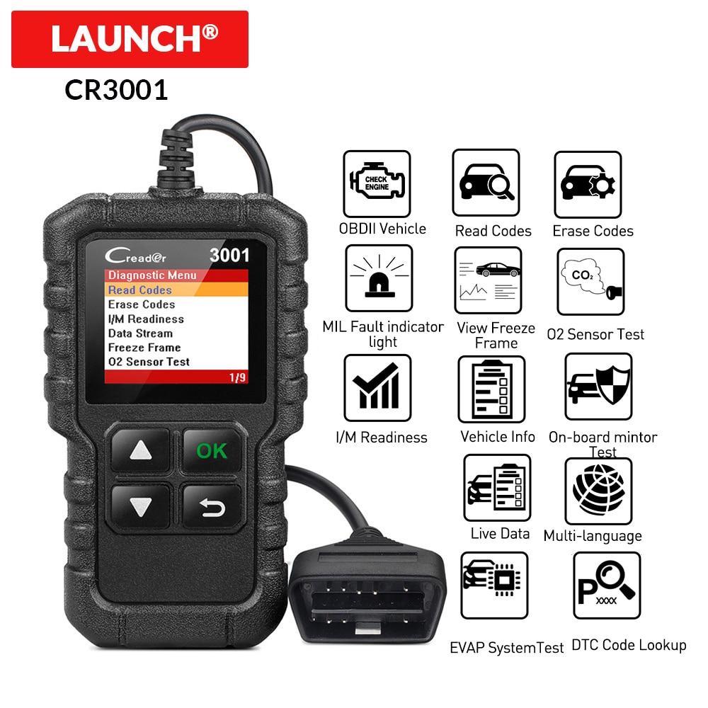 LAUNCH X431 CR3001 Full OBD2 scanner OBDII Code Reader Car Diagnostic –  KIWI CAR PARTS