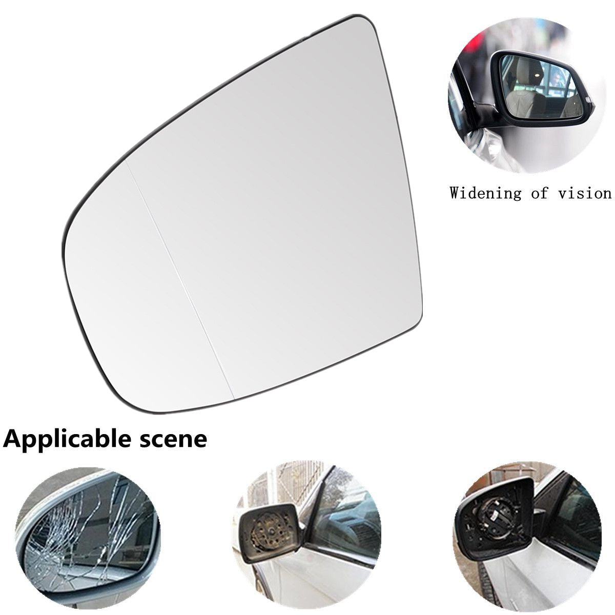 Left Side Electric Heated Wing Mirror Glass Suitable For BMW X5 X6 E70 E71 2007 -2016