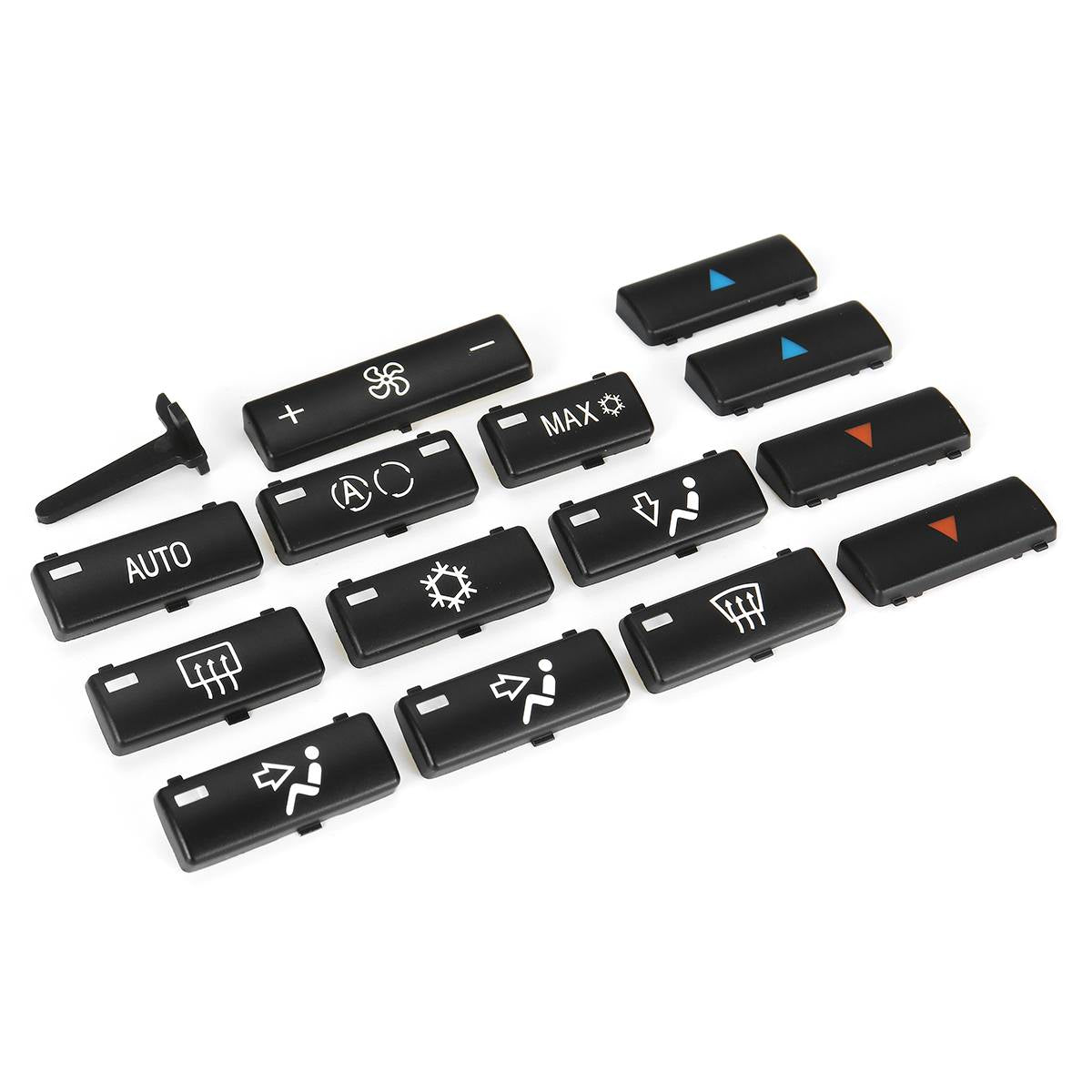 New 14 Button Key Caps Replacement Climate A/C Control Control Panel Switch Buttons Cover Suit For BMW E39 E53 525i 530i 540i M5 X5