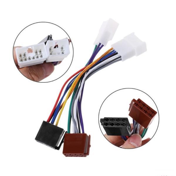 **GRAB A DEAL** Compatible with Toyota ISO Harness Stereo Kit Wiring + Trim Side Brackets compatible with TOYOTA, LEXUS