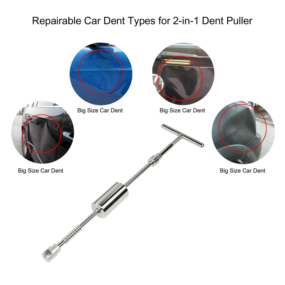PDR Tools Reverse Hammer Paintless Dent Repair Set Dent Removal Puller Kit Slide Hammer Glue Suction Cup for Car Remove Hail