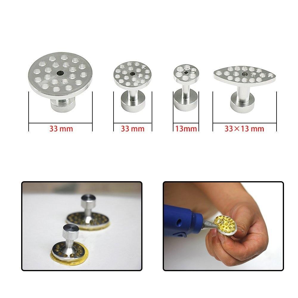 PDR Tools Dent Removal Dent Puller Tabs Dent Lifter Hand Tool Set Toolkit + 4 Aluminium Tabs