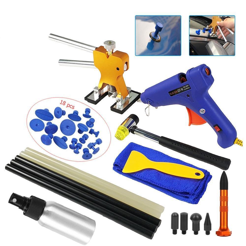 PDR Paintless Dent Repair Kit Car Dent Puller with Glue Puller Tabs Removal Kits for Vehicle Car Auto