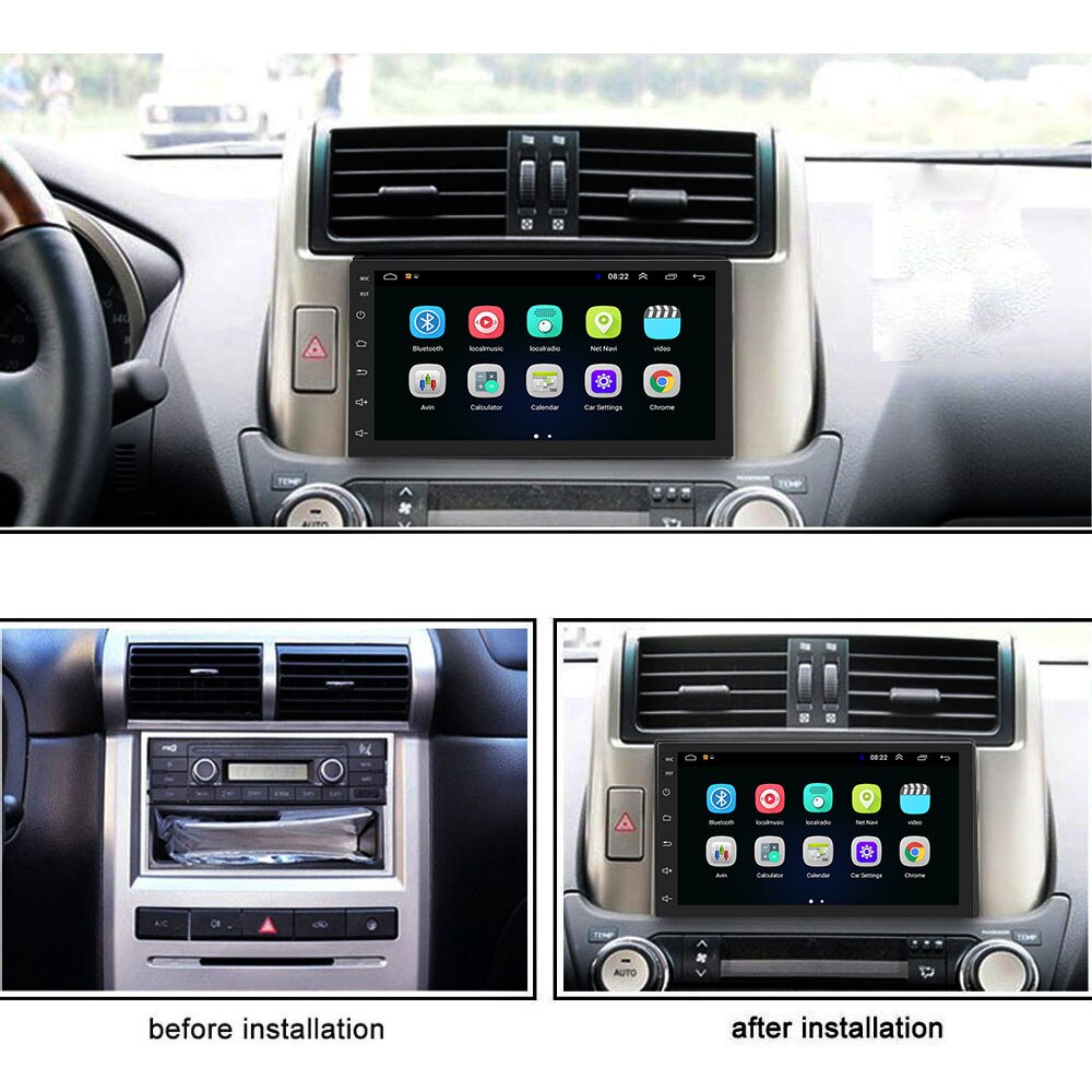Car Audio 2 DIN 7” GPS Navigation, Bluetooth, USB, Android, Hands Free, Support Rear Camera