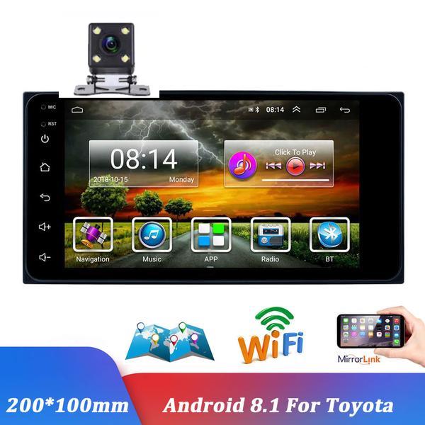 Android 7'' 2 Din GPS Navigation Car Radio Multimedia Video Player Bluetooth Mirror Link Auto Stereo For Toyota