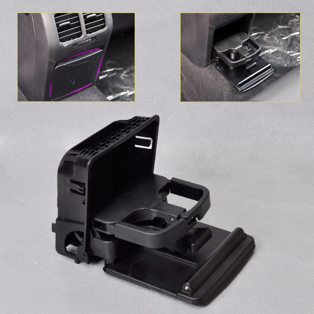 Rear Armrest Central Console Cup Holder For VW Jetta MK5 Golf GTI MK6