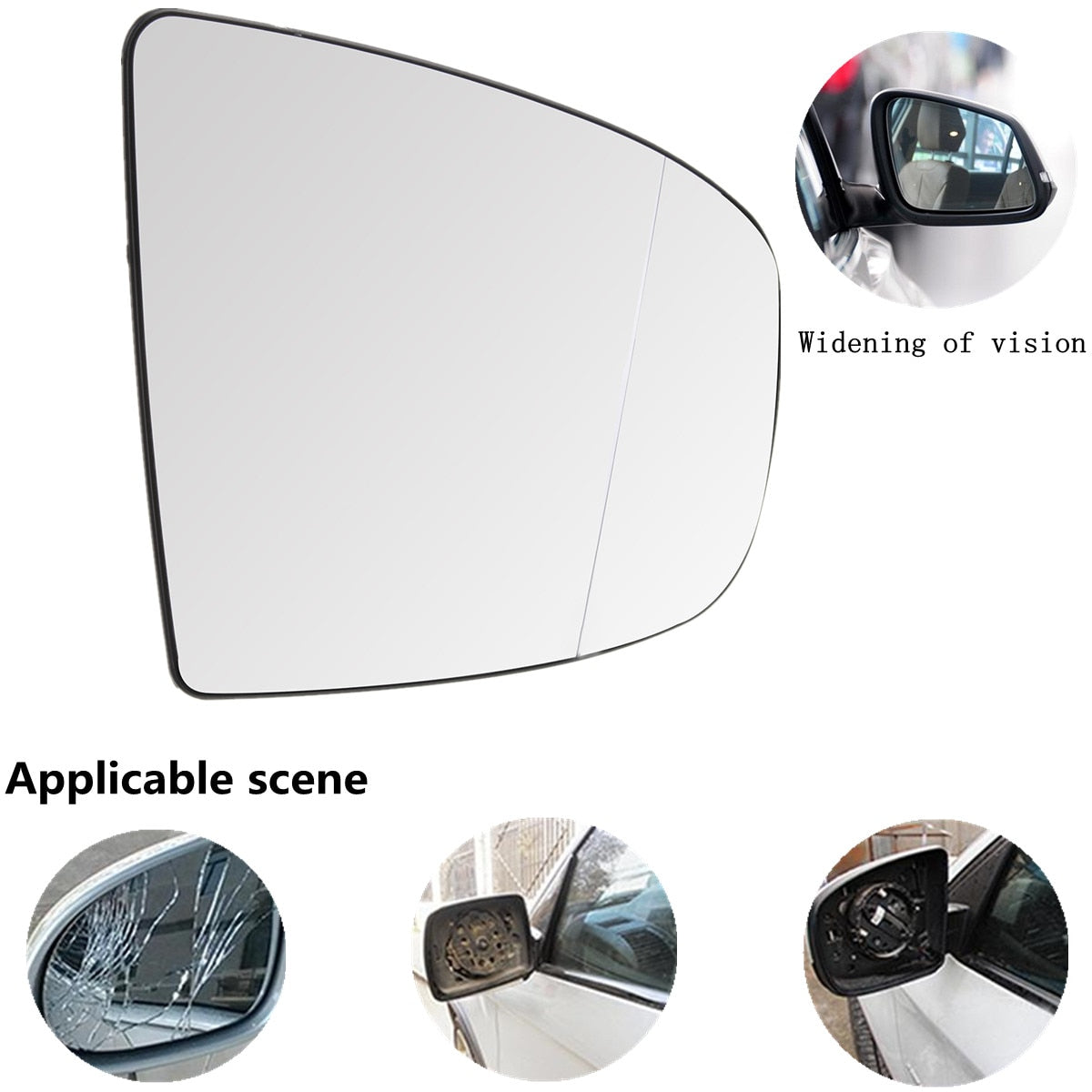 Right Side Electric Heated Wing Mirror Glass For BMW X5 X6 E70 E71 2007 - 2016