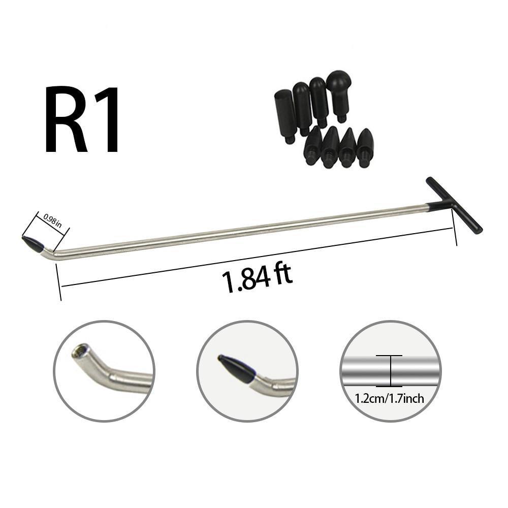 Rods Hook Tools Push Rod with 8 Pcs Tap Down Heads Dent Puller Kit for Window Partition Car Repair Tools