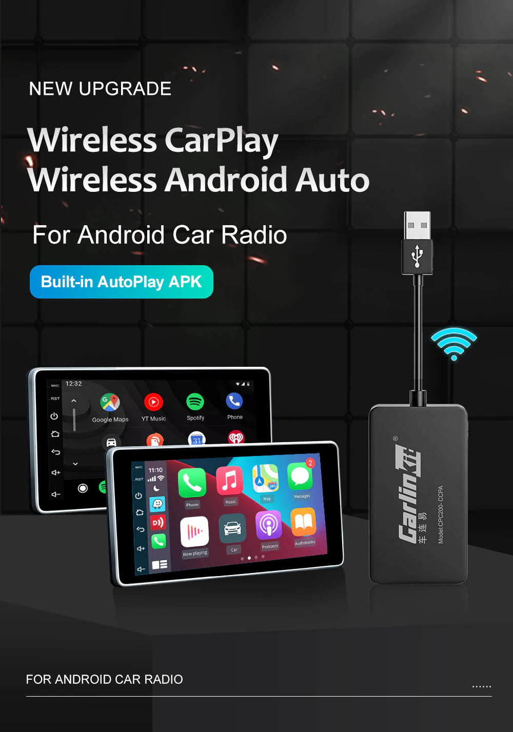 LoadKey & Carlinkit Wireless CarPlay Adapter Wireless Android Auto Dongle for Modify Android Screen Car Ariplay Smart Link IOS15