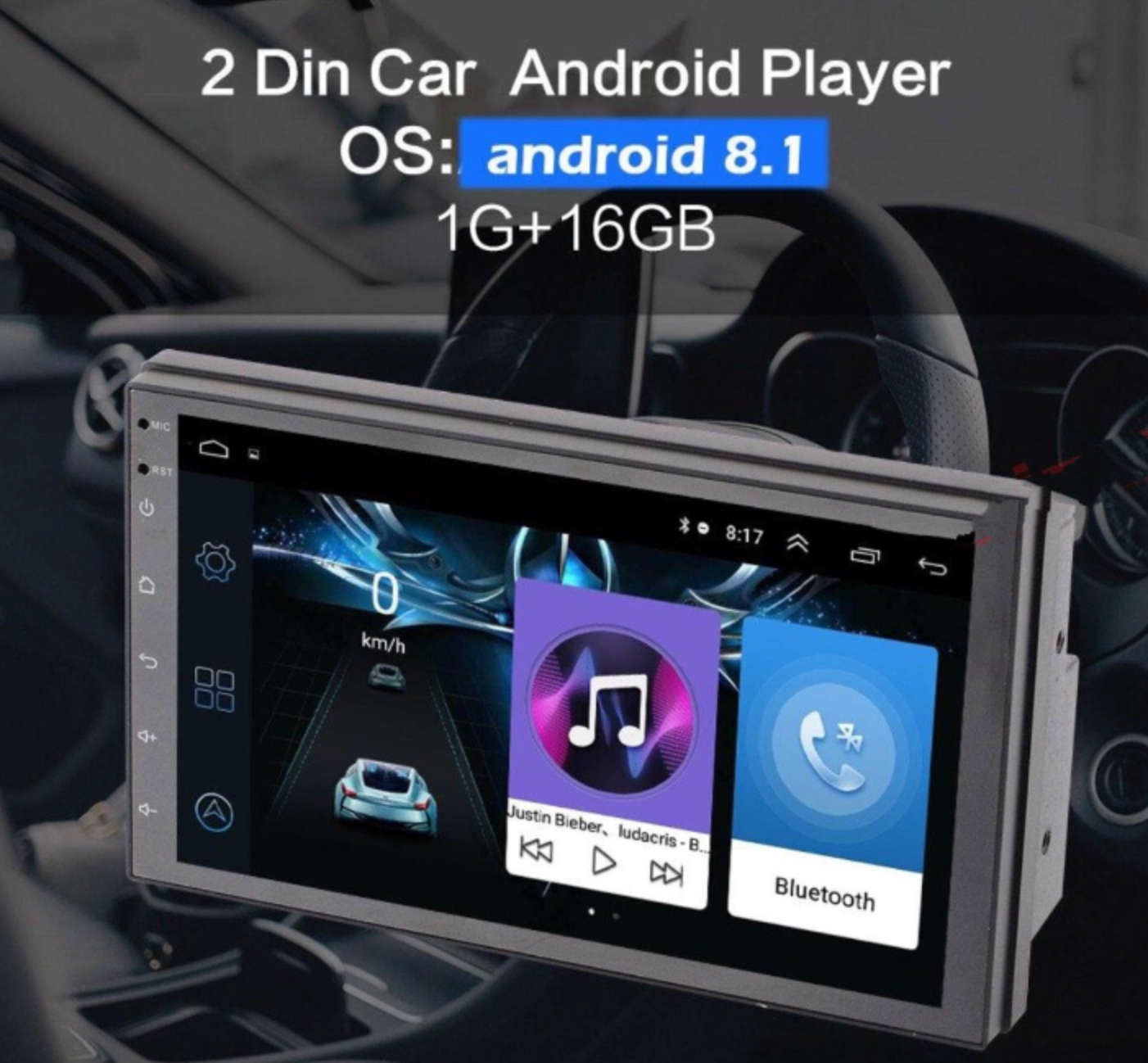 **SPECIAL!** Android 8.1 Car Stereo 2 DIN 7” + Suits for Mitsubishi ASX / RVR Harness, GPS Navigation, Bluetooth, USB