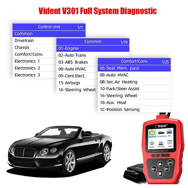 Full System OBD2 Scanner For VW Audi Skoda Seat Car Diagnostic Tool with SAS EPB DPF Oil Battery Reset