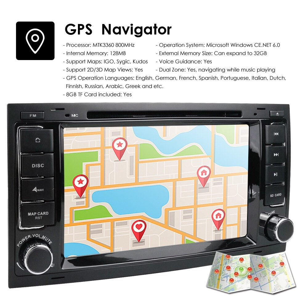 Car DVD Multimedia Player Suit Volkswagen Touareg T5 Multivan car DVD player GPS navigation Radio Stereo TV SWC BT