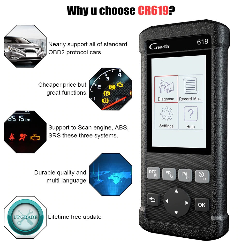 **SPECIAL** Scanner Engine ABS SRS ODB2 by LAUNCH Scan Tool Multi-language Launch OBDII Car Diagnostic Scan Tool Free Updates