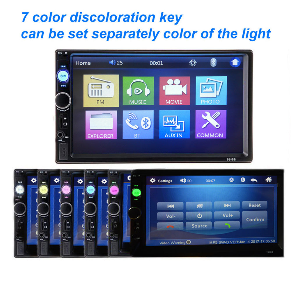 Car Stereo Head Unit with Rear View Camera, Compatible with Nissan, Toyota, Honda 2Din stereo