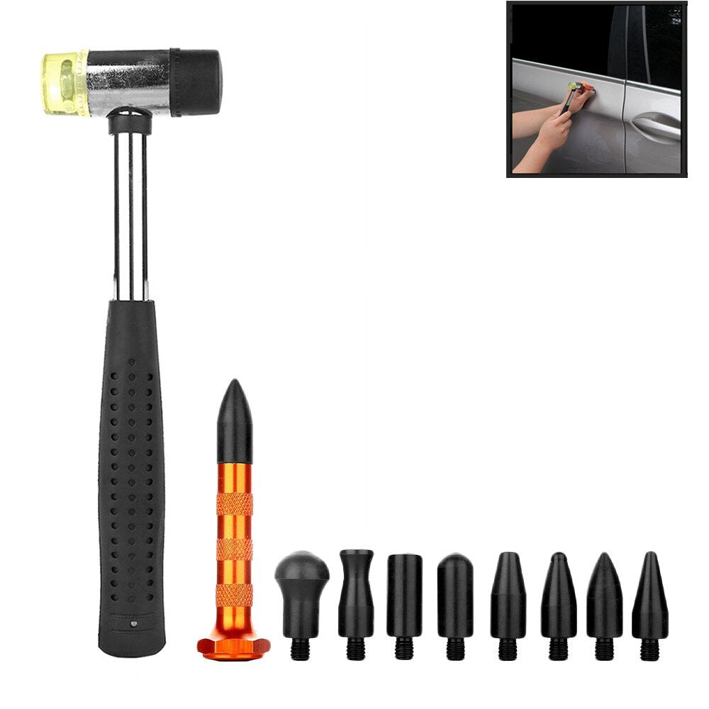 Paintless Hail Removal Dent Lifter T-Bar PDR Tools Glue Gun Car Body Repair Kit
