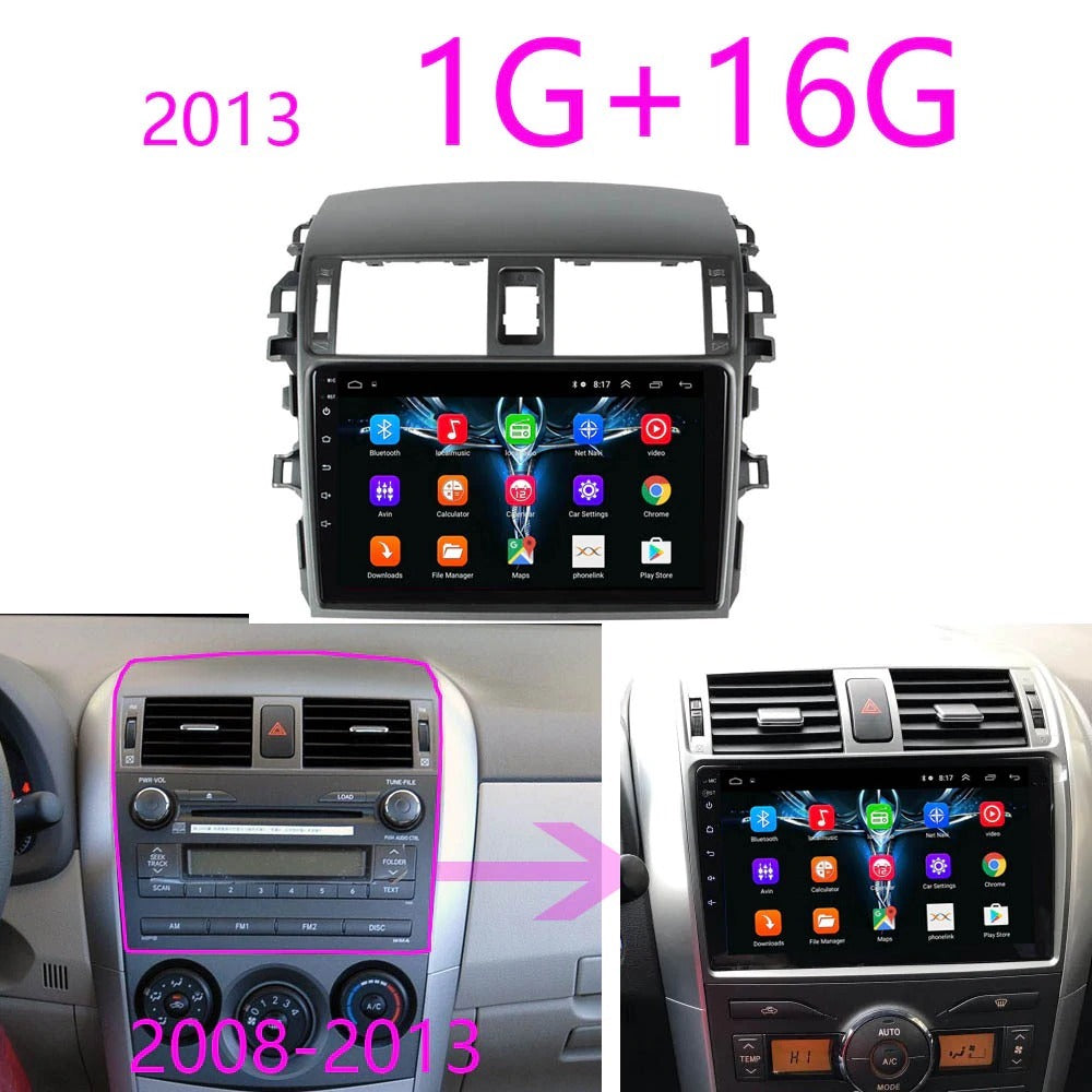 2Din android 8.1 Car Radio Multimedia Player For Toyota Corolla E140/150 2008 2009 2010 2011 2012 2013 2 DIN