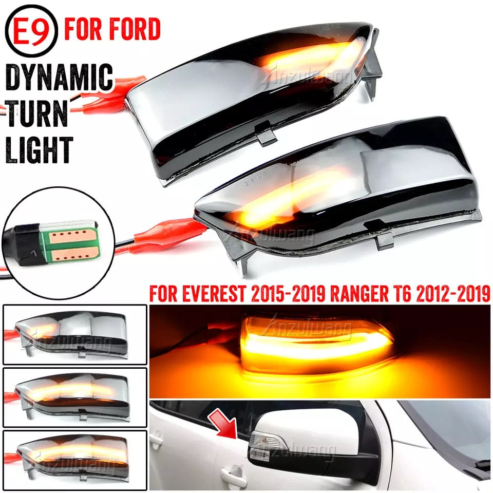 Dynamic LED Indicators Suitable For Ranger, Ford Everest Turn Signal Side Mirror Sequential Blinker Light