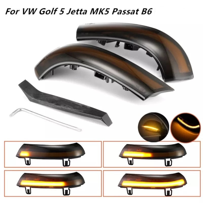Dynamic LED Wing Mirror Indicators for VW Golf 5 Jetta Variant MK5 Passat B6