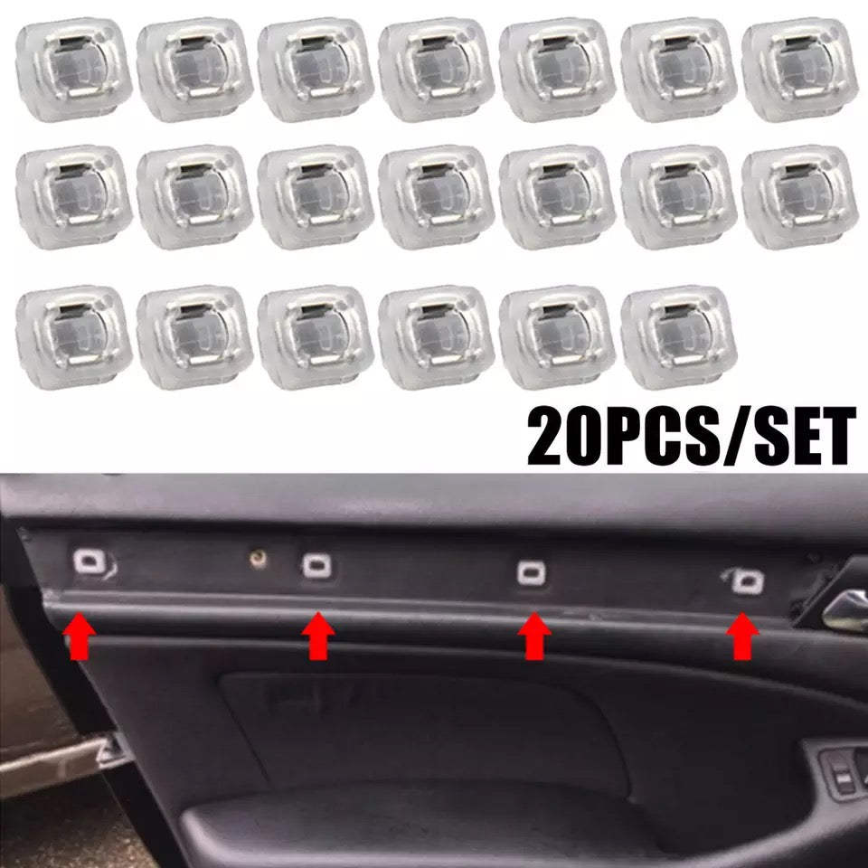 20PCs x Interior Trim Moulding Clip Door Retainer Suit For BMW E46 E90 E91 X5