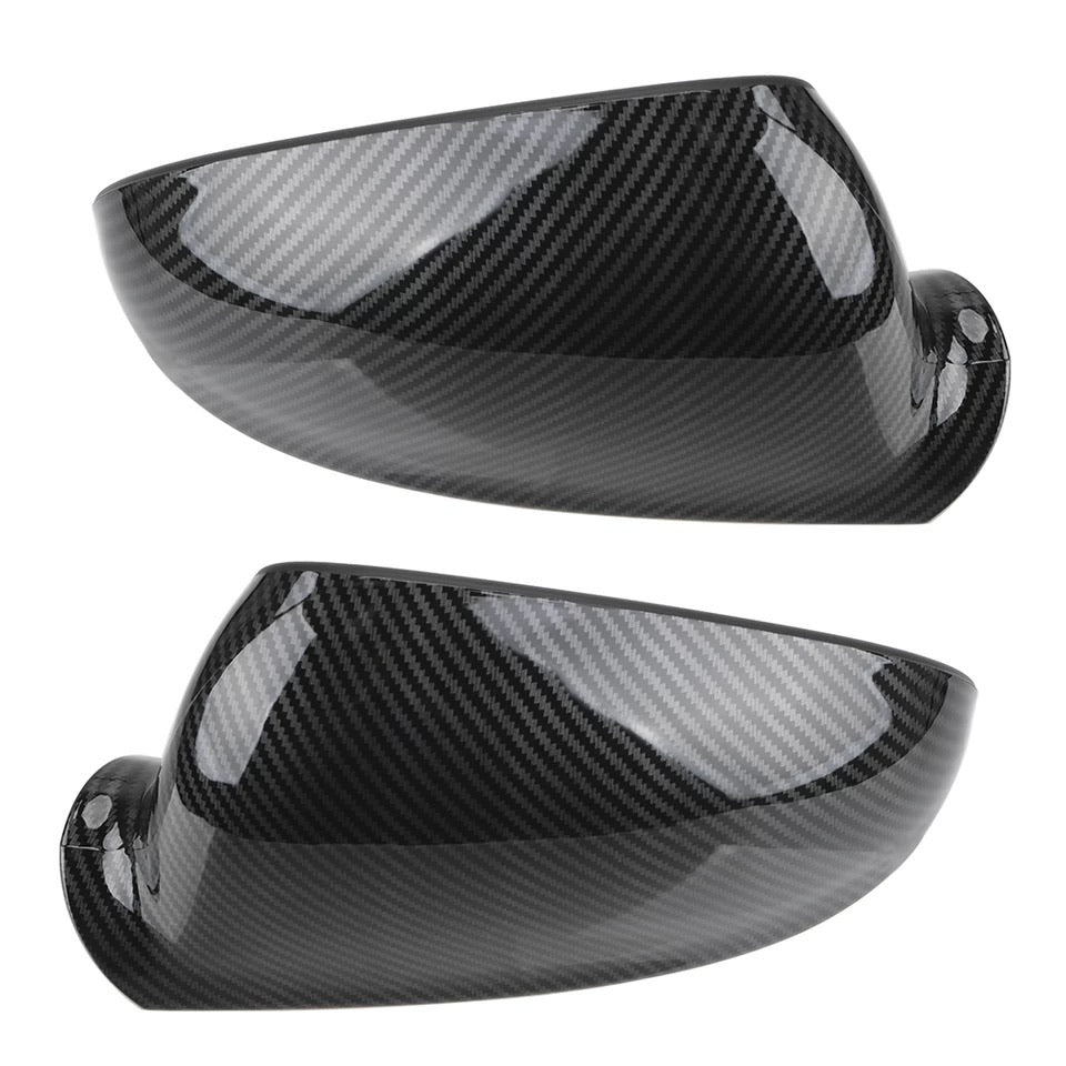 2Pcs Mirror Covers Carbon Fiber Look Replacement for VW Golf 5 MK5