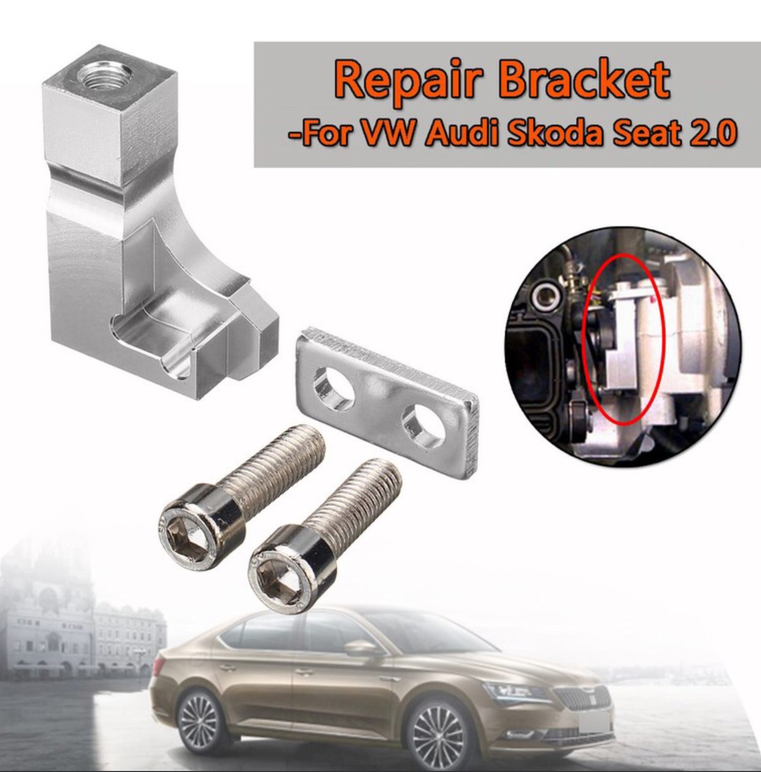 Intake Manifold Repair Bracket For Volkswagen 2.0 TDI Inlet Aluminium Manifold Flap V157 Actuator Motor Kit P2015 03L129711E