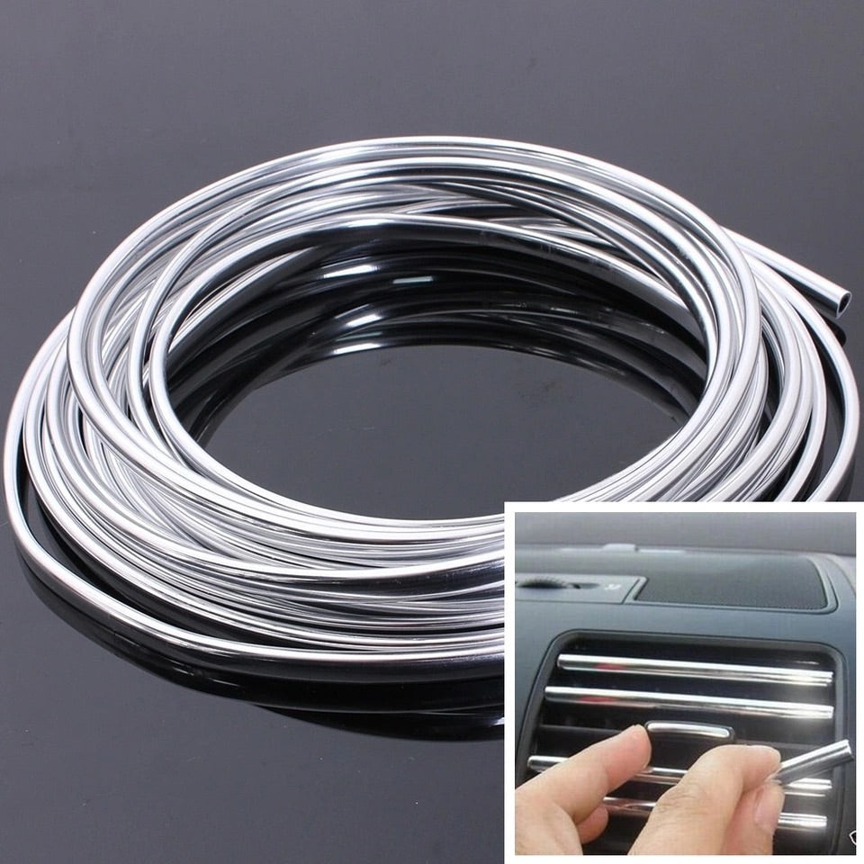6M Chrome Moulding Trim Strip Car Door Edge Scratch Guard Protector Co