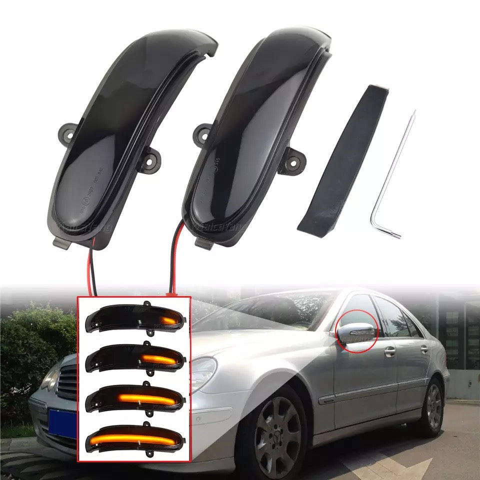 Dynamic Indicator Blinker Suit For Mercedes Benz C Class W203 S203 CL203 2001-2007 LED Turn Signal Side Mirror Light