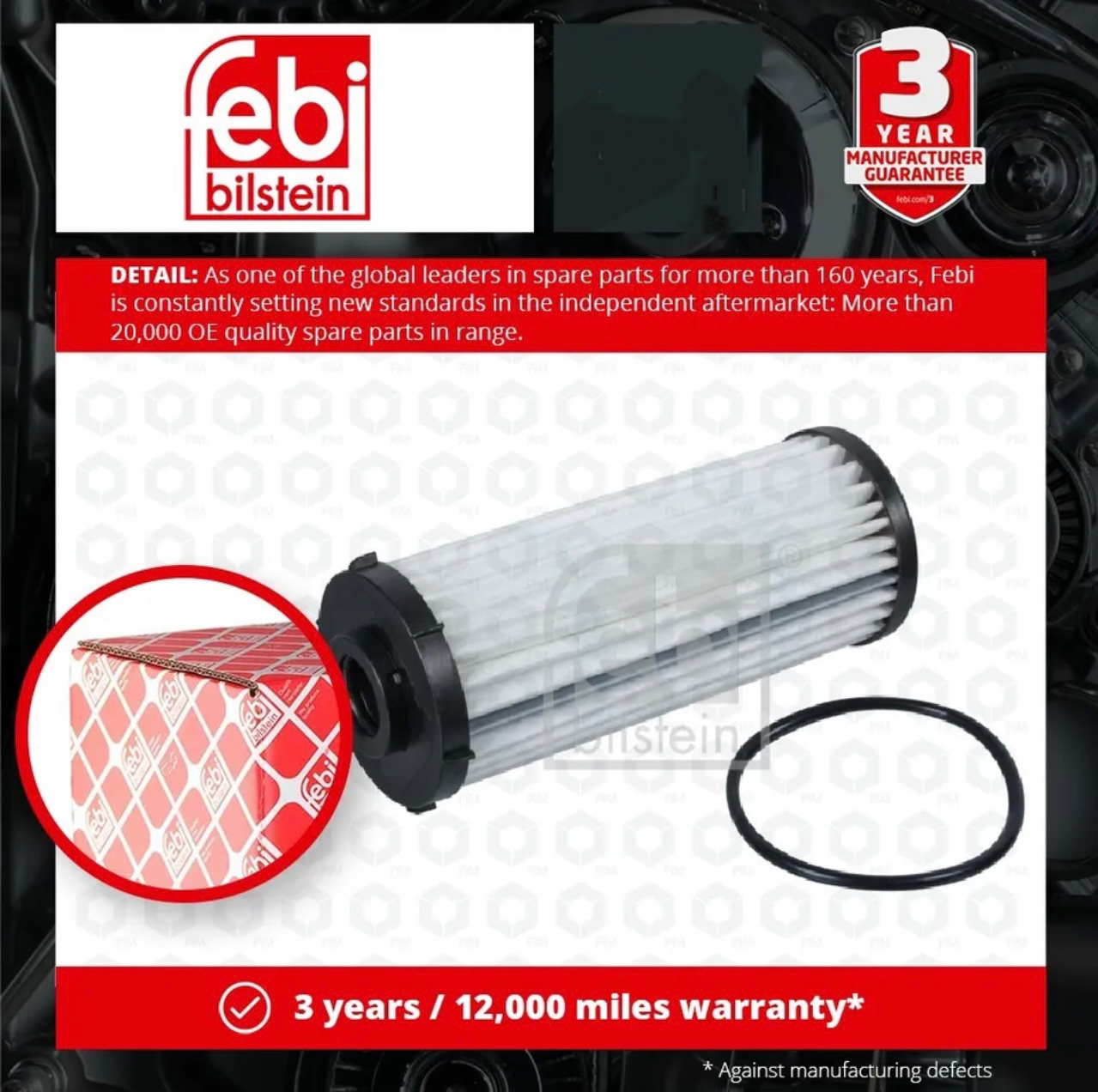 Febi Bilstein - DSG Filter For 7-speed DSG DQ500 0BH 325 183 A 107826 Auto transmission
