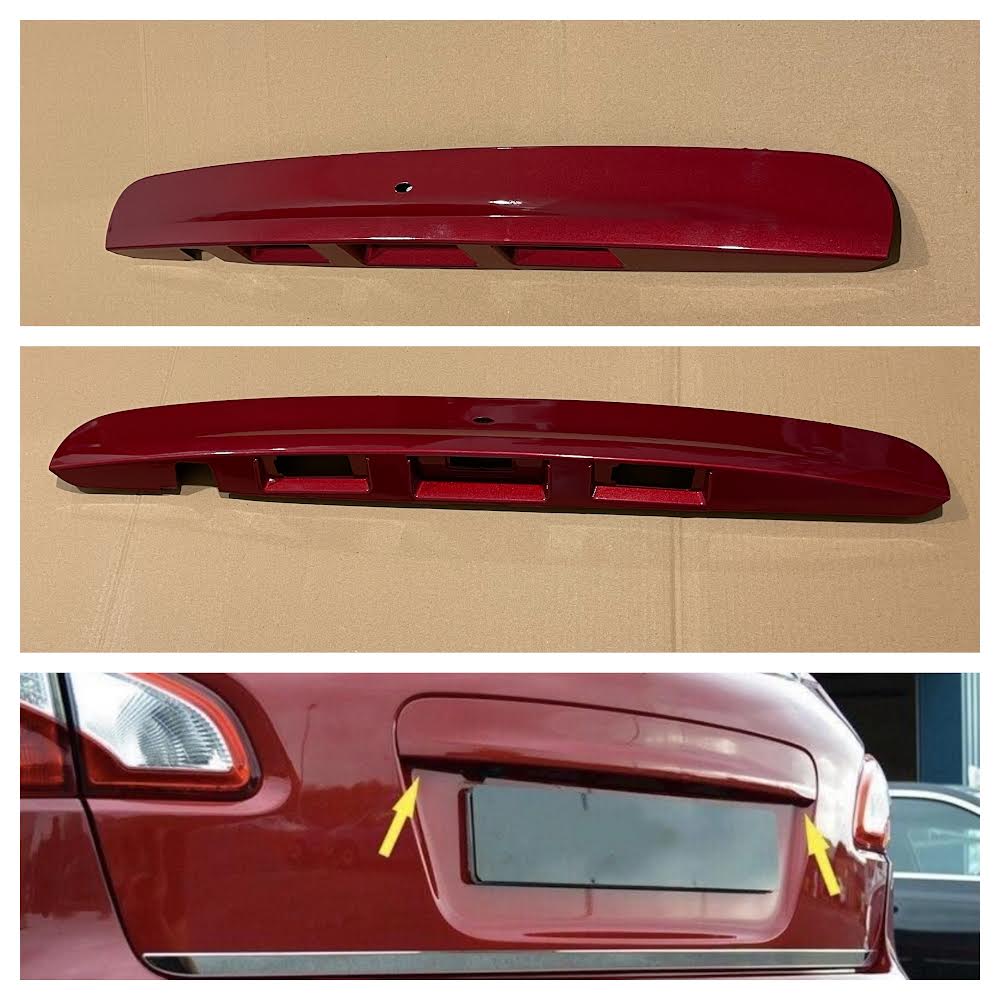 Red Rear Tailgate Boot Door Grab Handle Trim Cover with I-Key Camera Hole Suitable for Nissan Qashqai Dualis J10 j10 2007 2008 2009 2010 2011 2012 2013 2014 Garnish