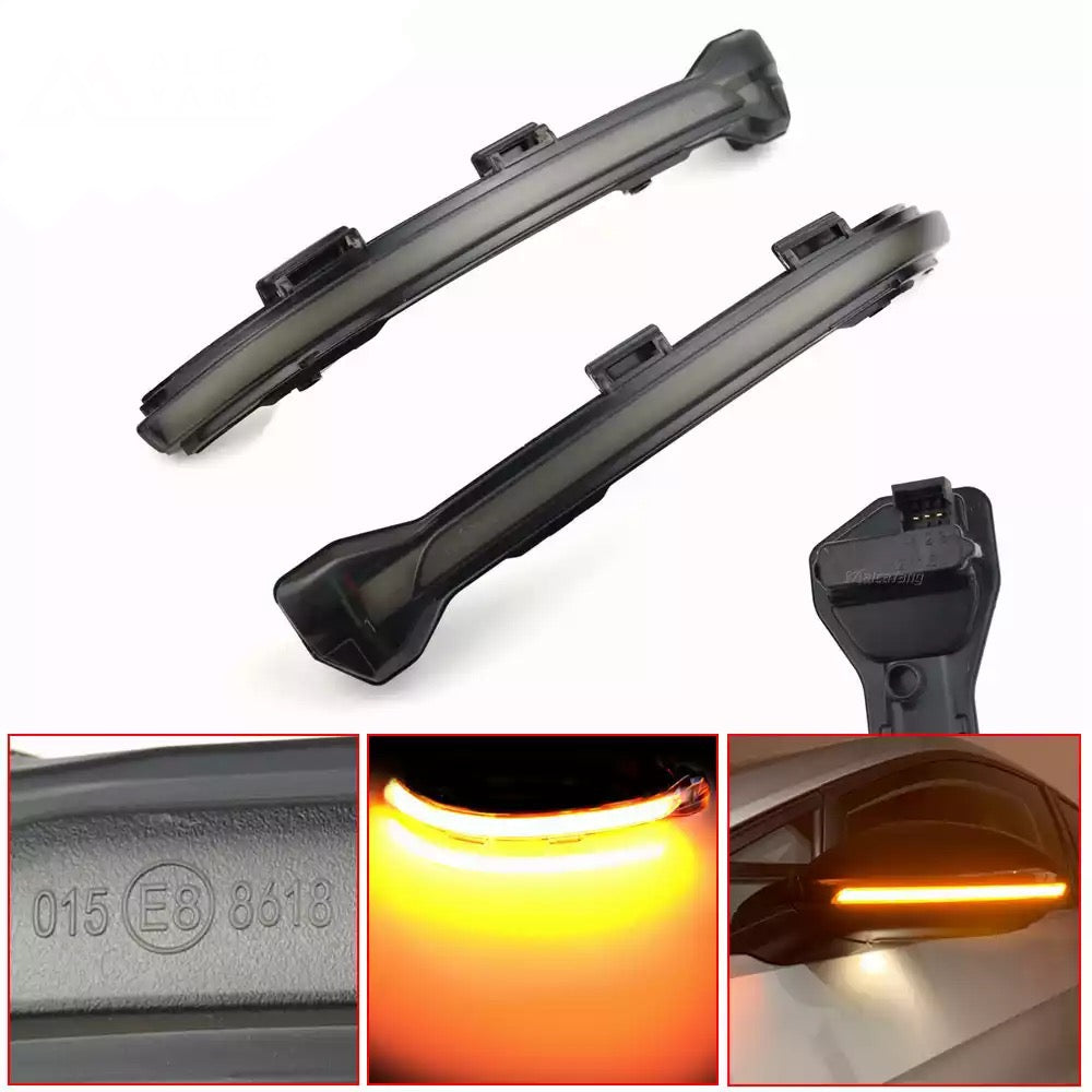 Sequential Indicator for VW Golf MK7 7 GTI R GTD LED Turn Signal Semi-smoke For Volkswagen Rline Touran