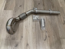 KCP 3.5” Stainless Steel Exhaust Decat Downpipe For VW Golf MK7 MK7.5 GTI, Audi A3 1.8T 2.0T FWD 2012+