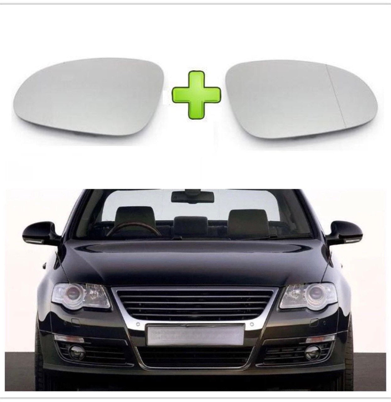 Mirror Glass Set LEFT + RIGHT For VW PASSAT B6 B5.5 Pair of Blind Spot Mirror Glass Clip On Type Part Numbers: 5M0857522H  5M0857522 H 5M0 857 522 H 425 178-1 4251781 425188 1 

ОЕ number

OE reference number(s) comparable with the original spare part number:

OE 5M0857522F — VW

OE 1K0857522 — VW

OE 3B1857522 — VW

OE 7M3857522E — VW  7M3857522 E  7M3 857 522 E

OE 5M0 857 522 F — VW 5M0857522 F

OE 1K0 857 522 — VW

OE 3B1 857 522 — VW